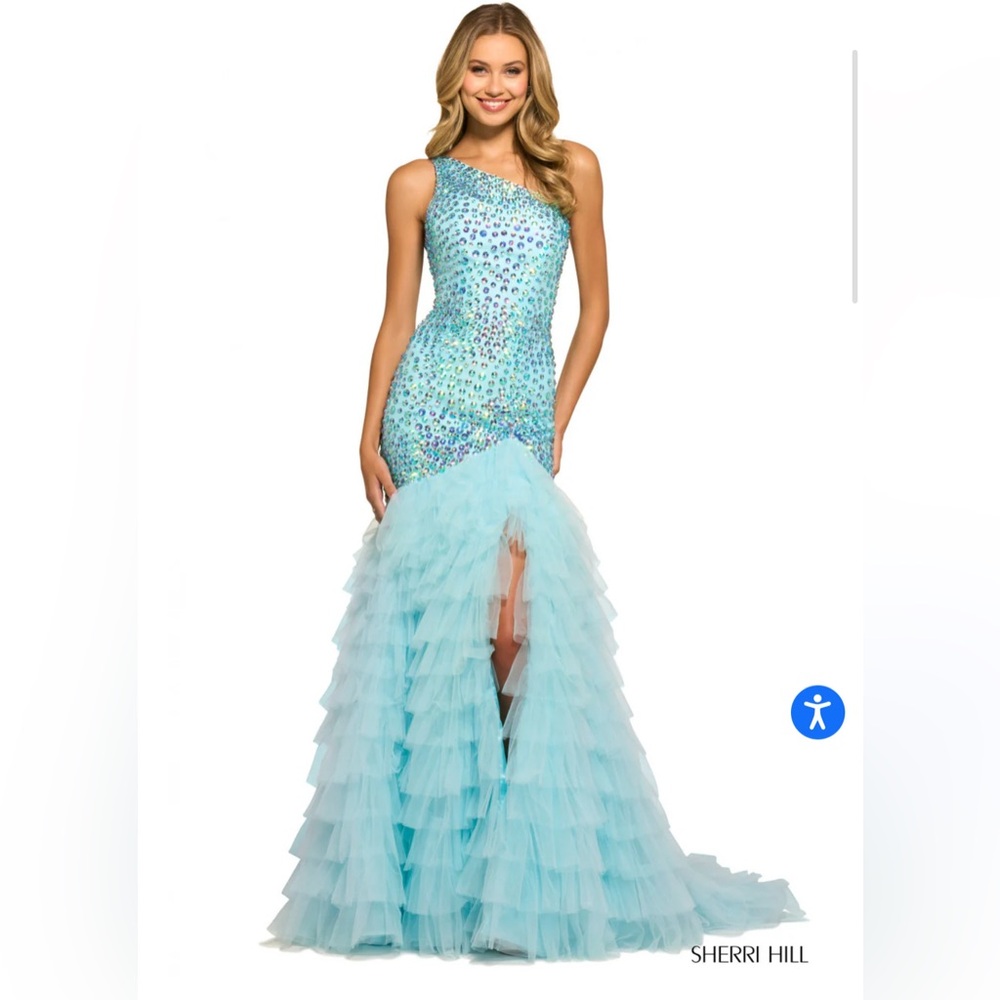 Sherri Hill beaded mermaid gown 55357.  Size 2.